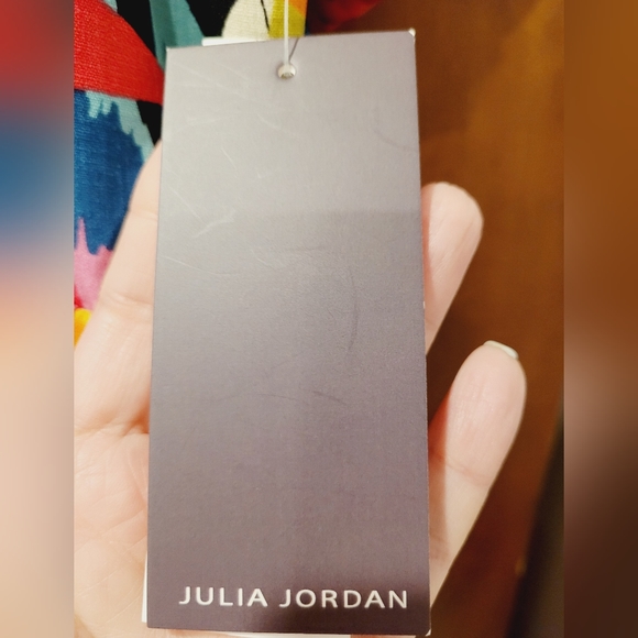 NWT-💚❤️💙Julia Jordan-Multi Colored Puffy Sleeves Can Can Summer Dress Size 12 - Picture 14 of 16